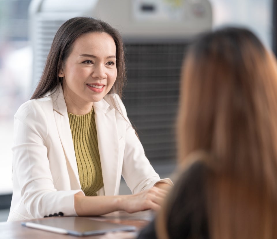 woman smiling