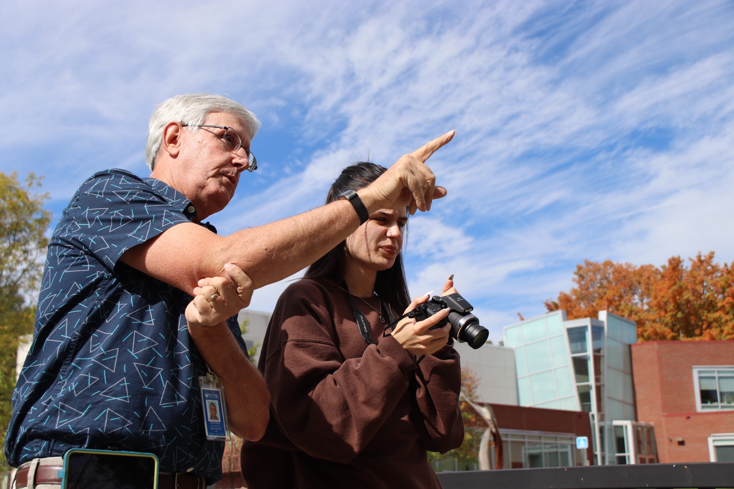 student and instructor outdoor photography