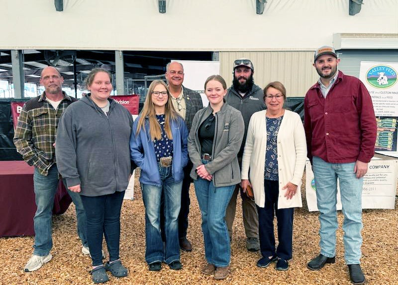 Agriculture faculty and students at a local beef expo