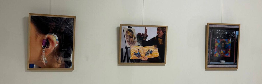 Three framed pictures