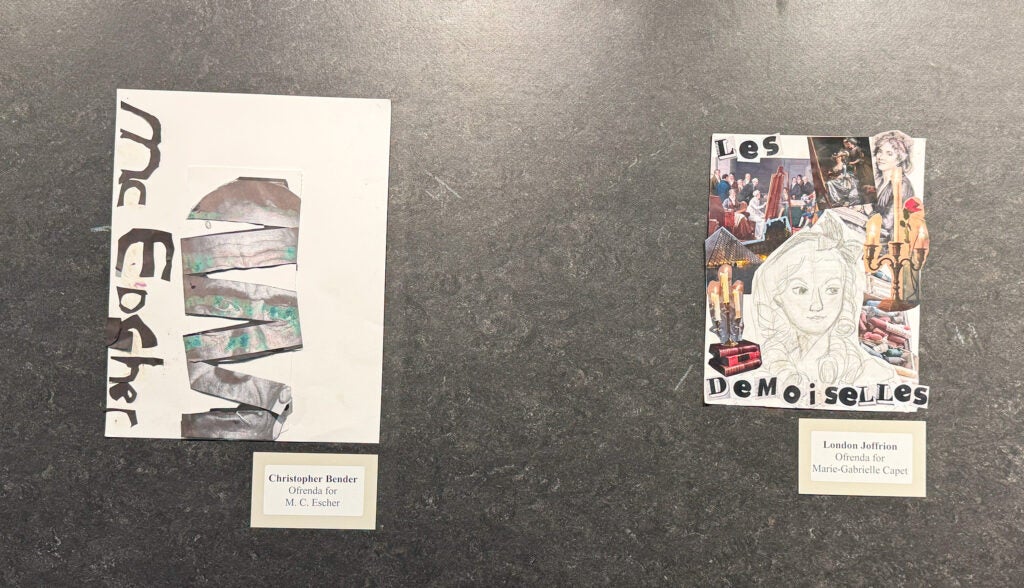 Christopher Bender: Ofrenda for M.C. Escher, and London Joffrion: Ofrenda for Marie-Gabrielle Capet