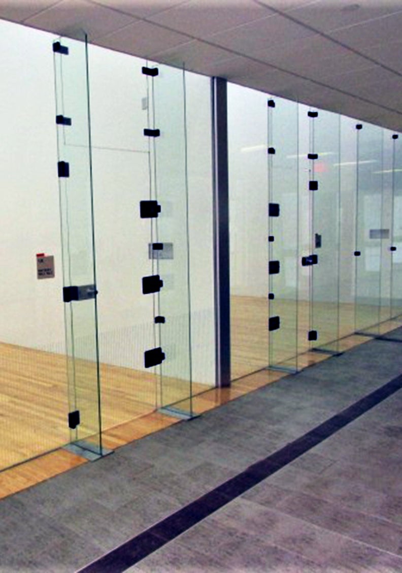 Empty raquetball rooms