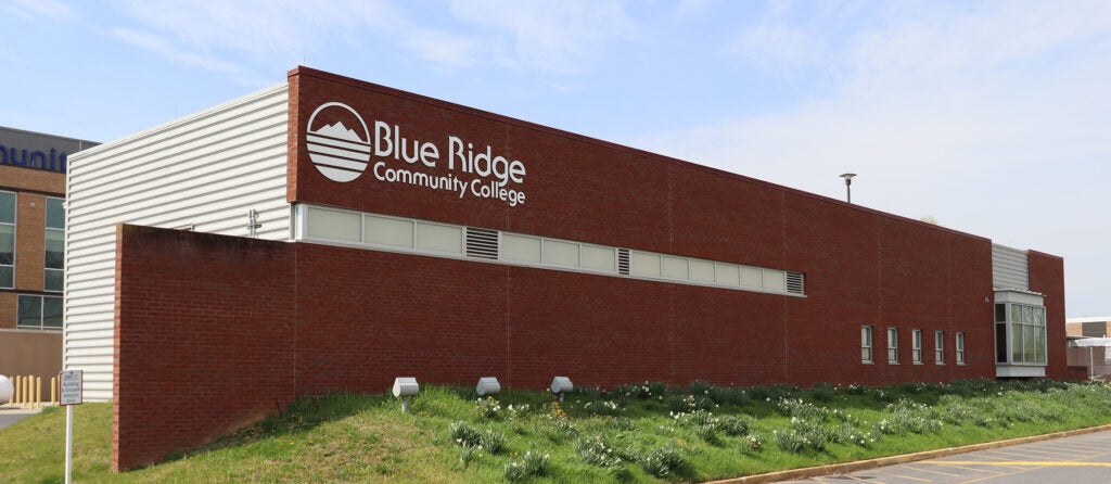 Maintenance building, side facing I-81